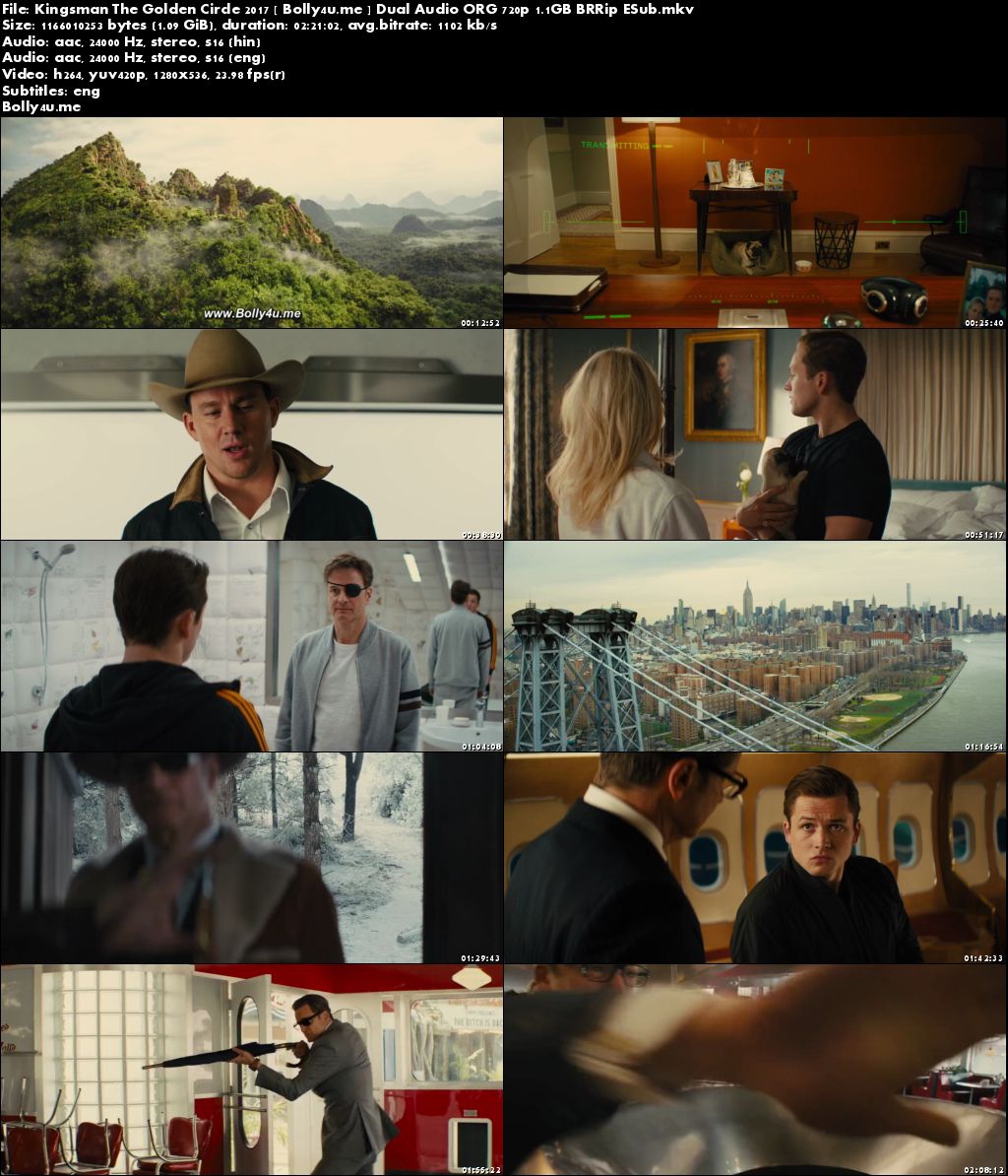 Kingsman The Golden Circle 2017 BRRip 450MB Hindi Dual Audio ORG 480p ESub Download Kingsman The Golden Circle 2017 BRRip 450MB Hindi Dual Audio ORG 480p ESub Download