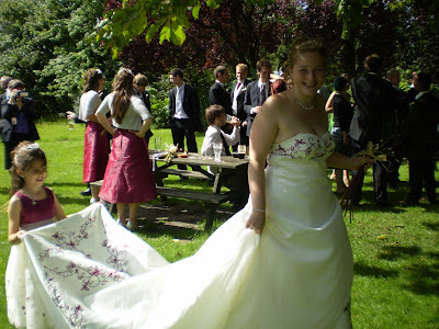 bride and bridesmaid