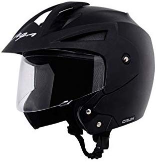 Vega Crux Half Face Helmet (Black, M) 