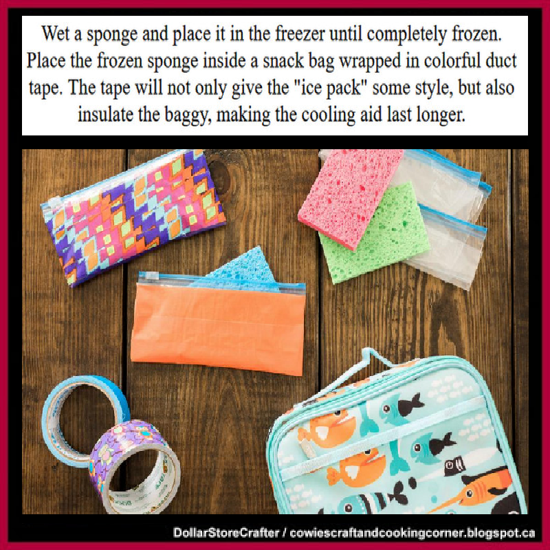 Dollar Store Crafter DIY Lunch Box Ice Packs Using Dollar Tree Items