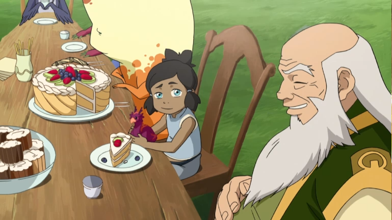 TLoK+Korra+at+table+w+cake+2