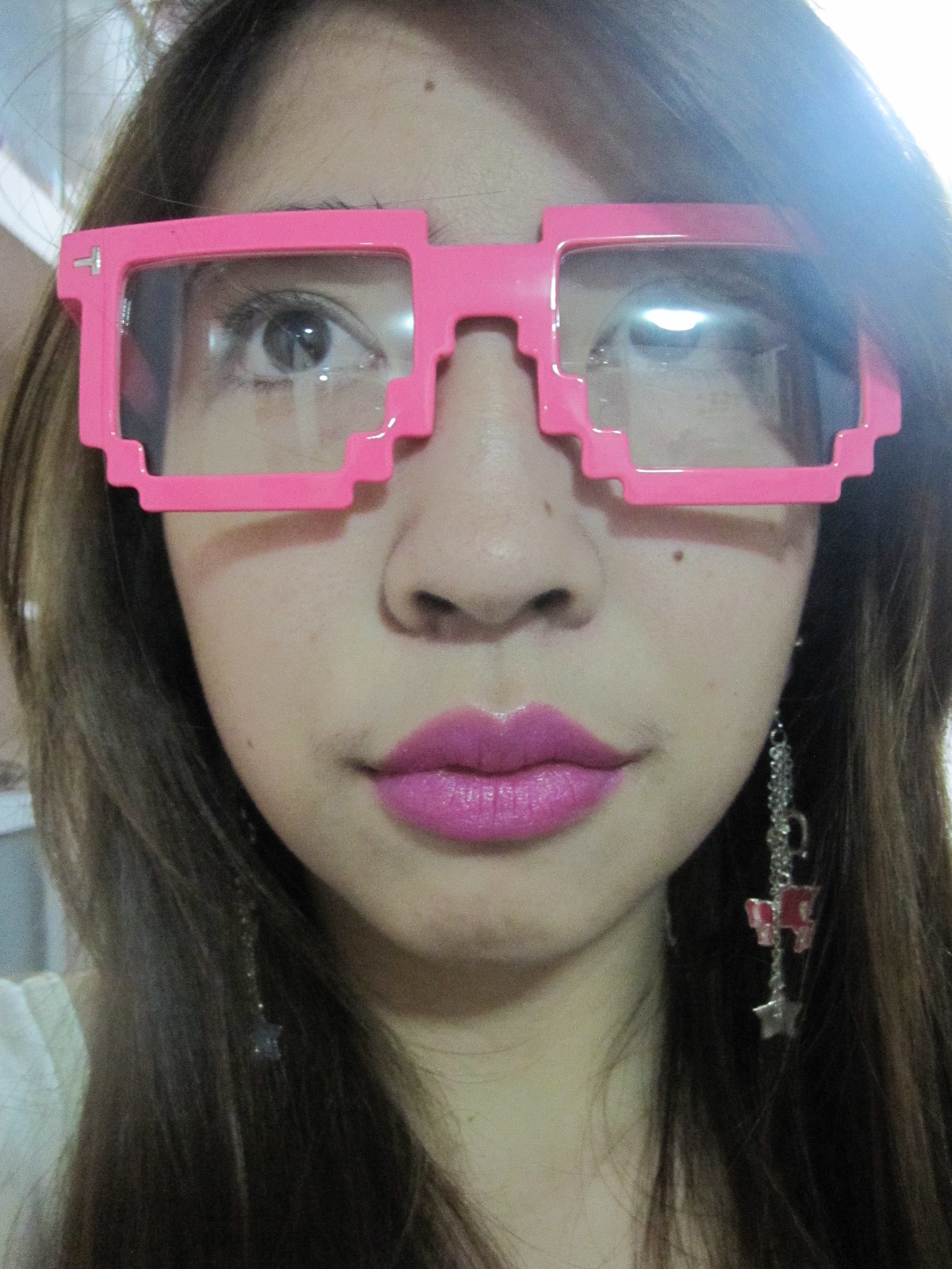 i style forever Day 1 Pixelated Neon Pink Eyeglasses