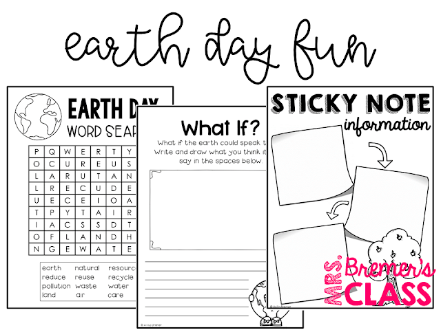 Earth Day activities unit for First Grade and Second Grade