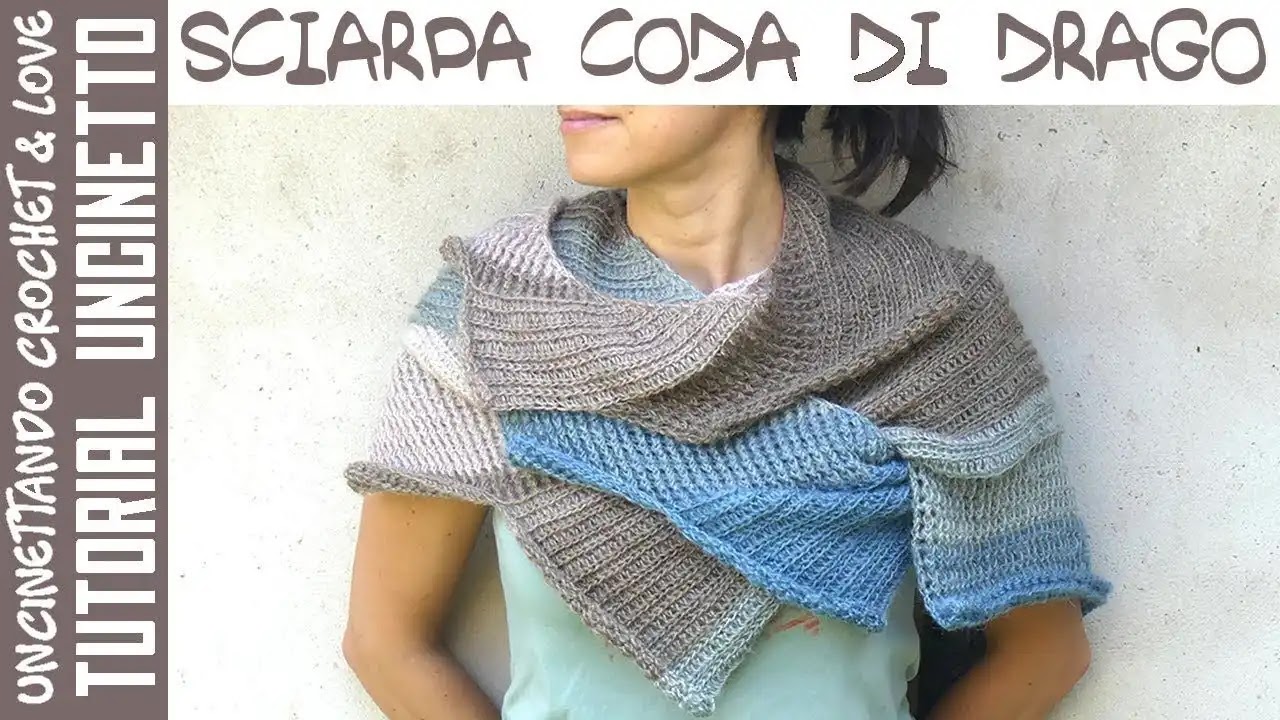 Tutorial Bufanda Cola de Crochet Paso a Paso