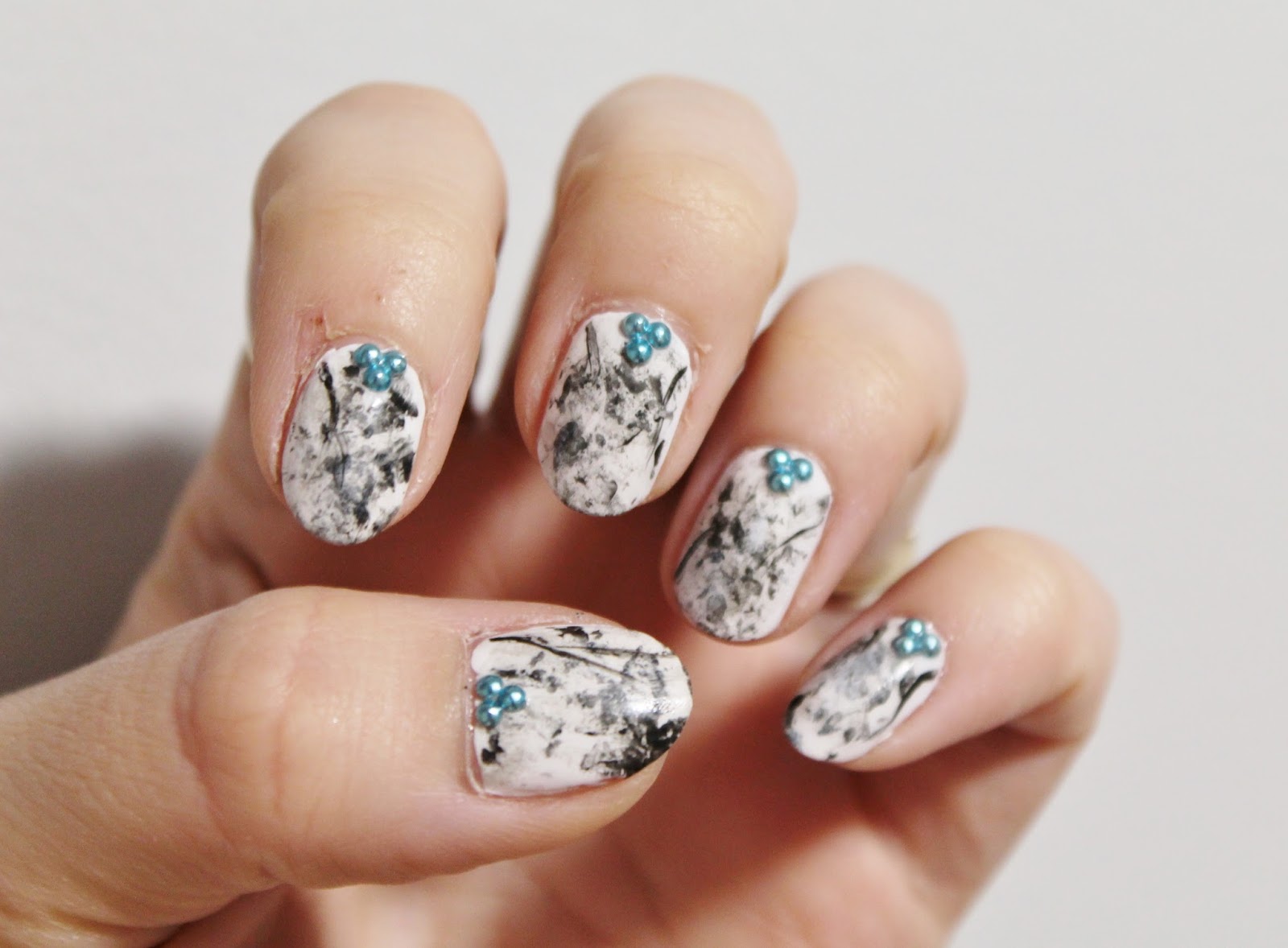 8. Marble Nail Art with Toothpick - wide 3