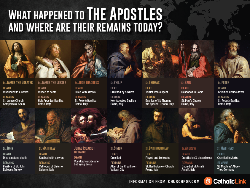 In Defense of the Church: Infographic: What happened to the apostles