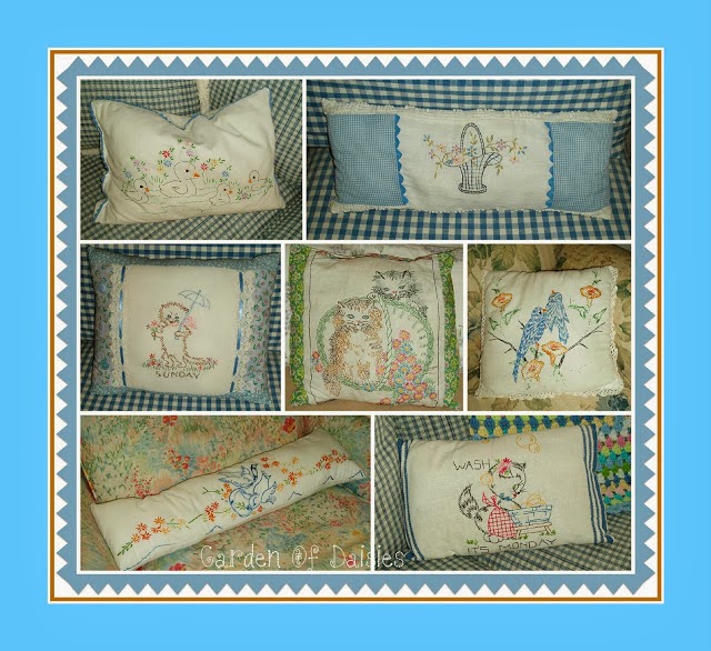 Pillows From Vintage Linens