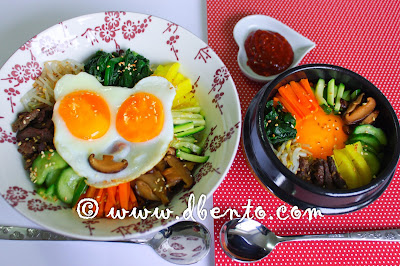 cara membuat bibimbap sederhana dan bibimbap ala restaurant korea