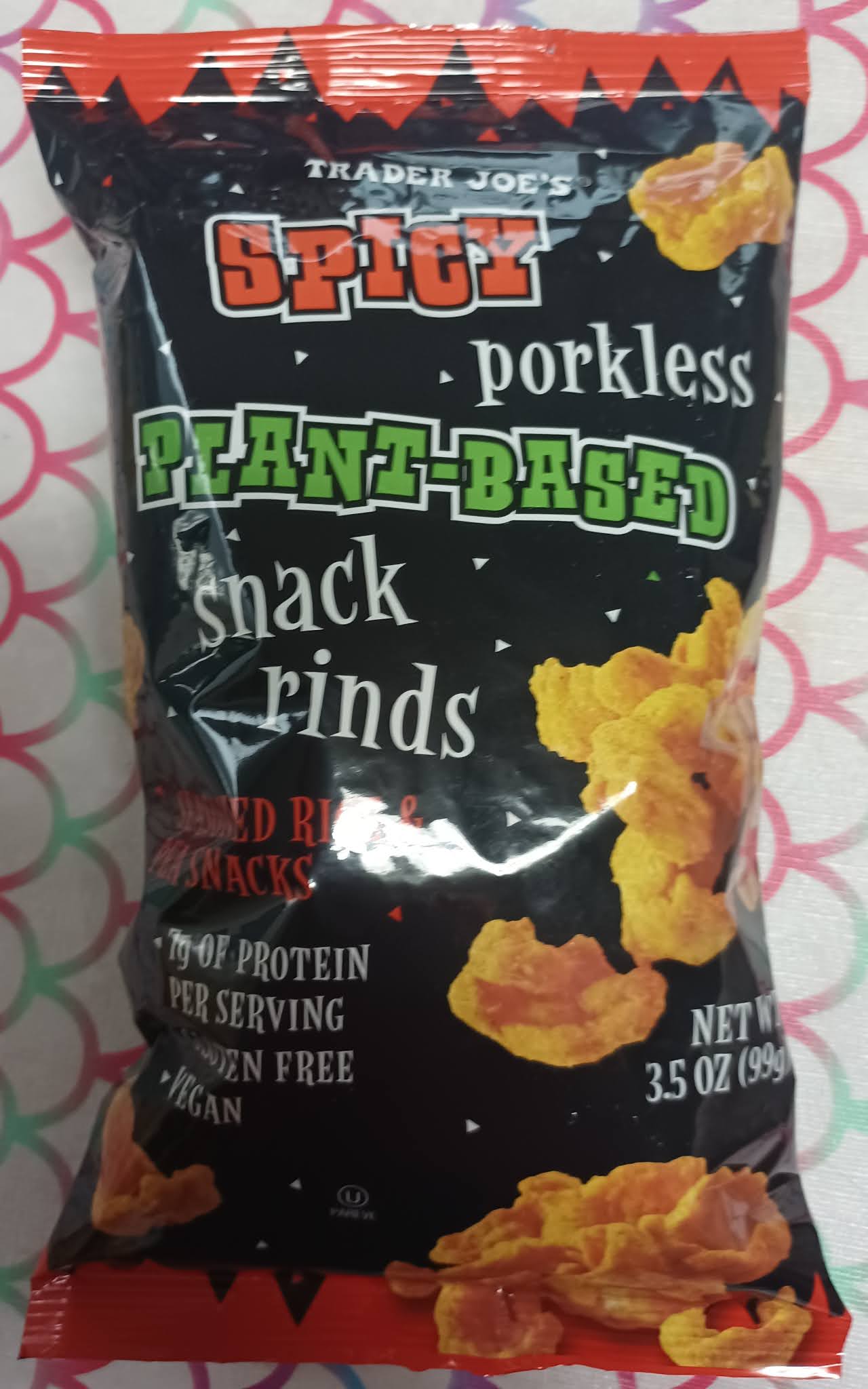 What's Good at Trader Joe's? Trader Joe's Spicy Porkless PlantBased Snack Rinds