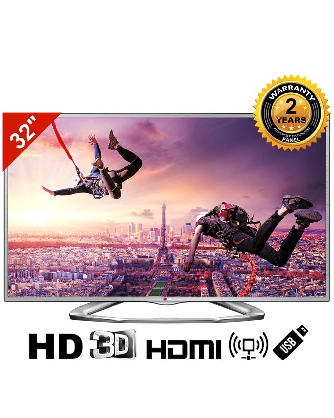 LG 32" LA6130 Full HD Cinema 3D TV Black Television Full