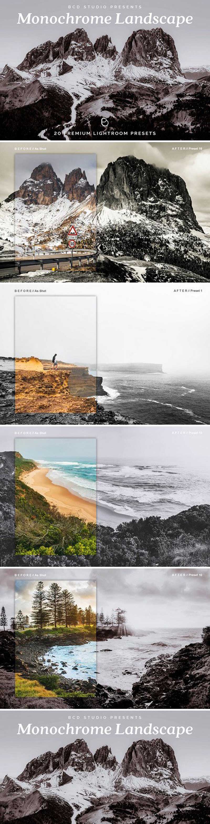 CM - 20 Monochrome Landscape Lr Presets 1835016 2