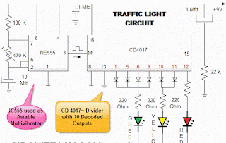 Traffic Light Signals Circuits Diagram - Electronic Projects, Power