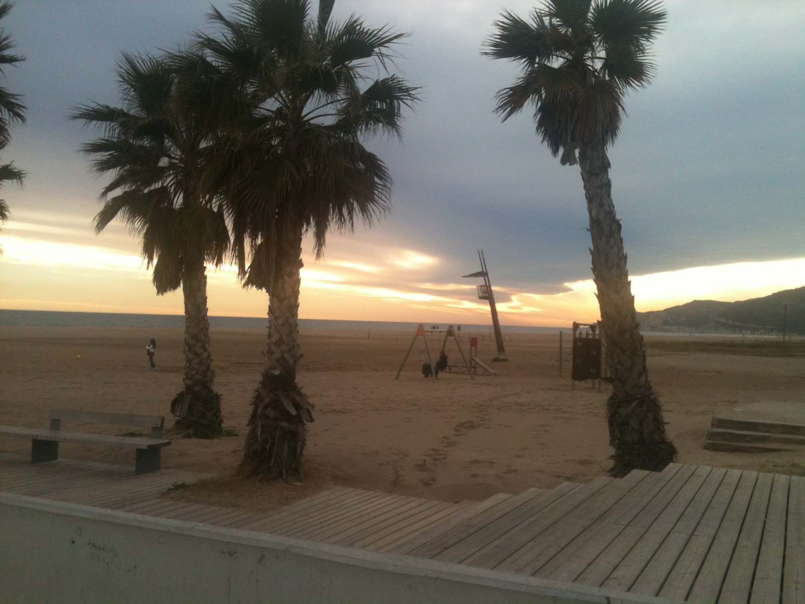 On The Road Barcellona La Spiaggia Il Tramonto