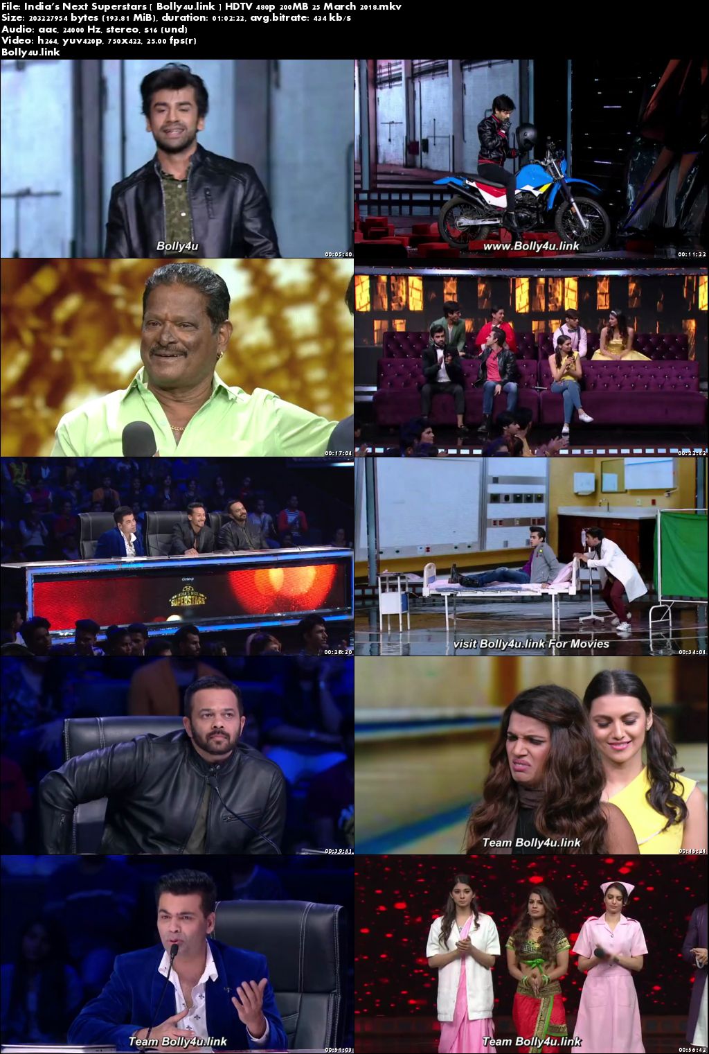 Indias Next Superstars HDTV 480p 200MB 25 March 2018 Download