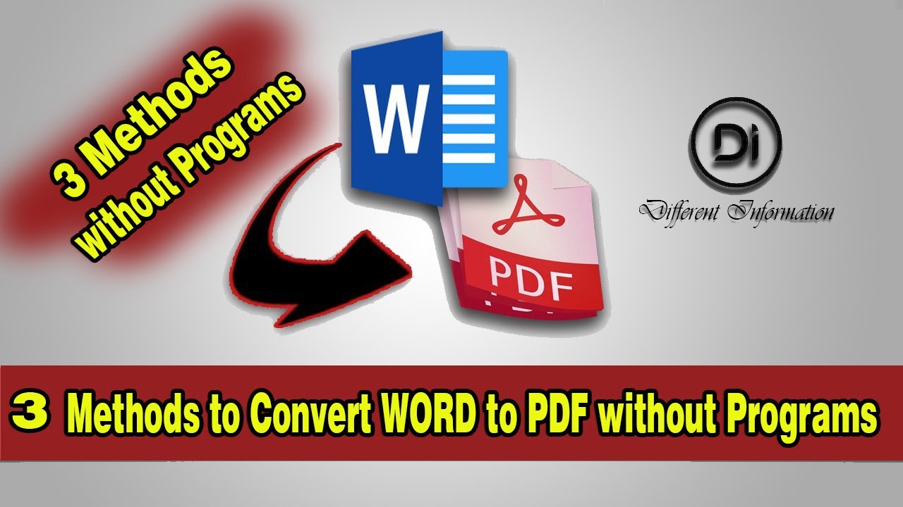 Convert Word to PDF | How To Convert Word to PDF without programs and without internet by more than one method