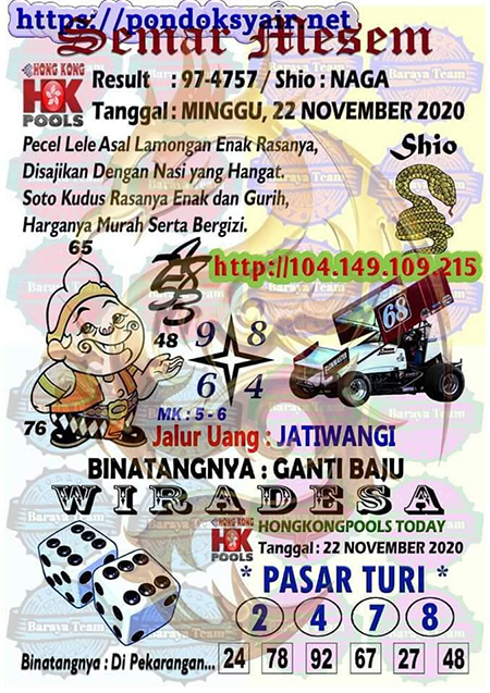 Prediksi Togel Hongkong Minggu 22 November 2020 Jitu Prediksitogeljp