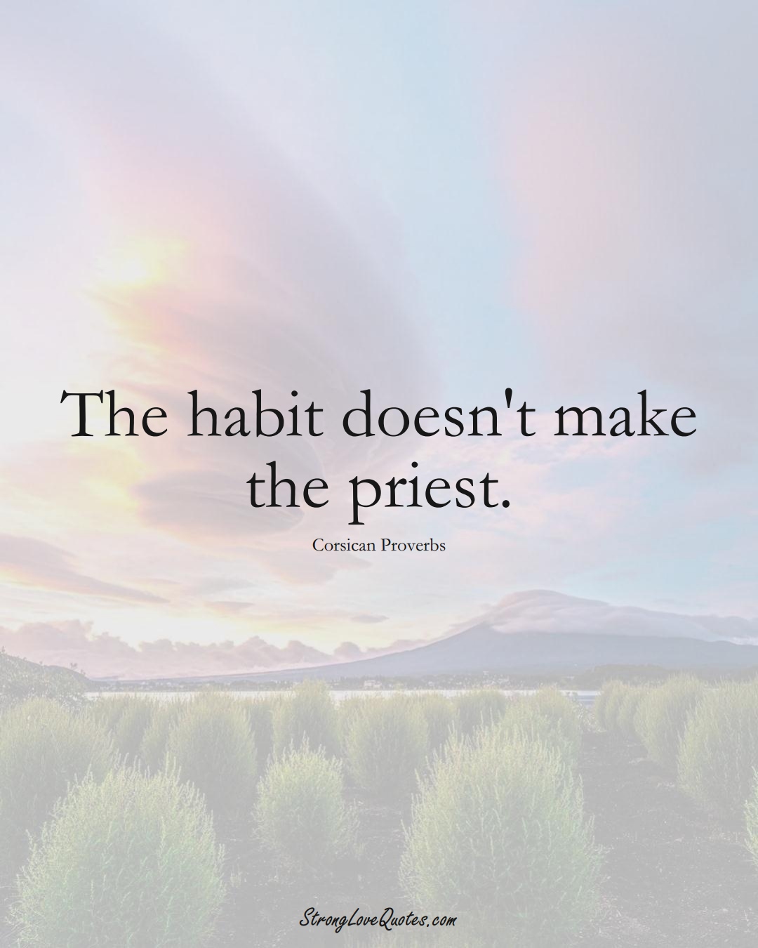 The habit doesn't make the priest. (Corsican Sayings);  #EuropeanSayings