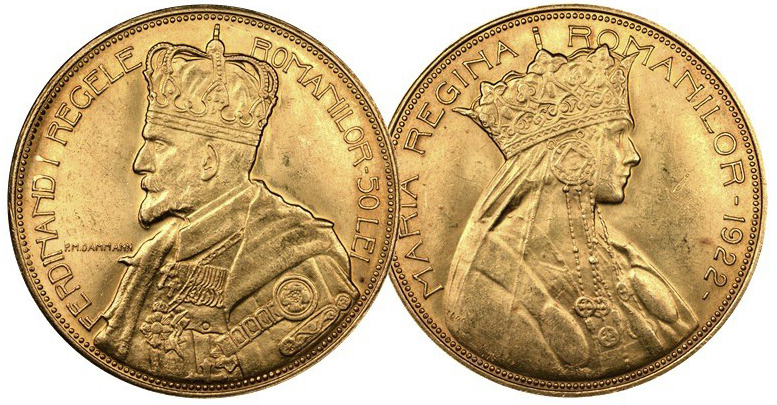 coins and more: 1180) King Ferdinand I and Queen Marie, Romania ...