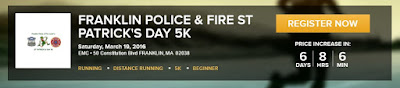 Franklin Police and Fire St Patrick's 5K - price increase set for Feb 27