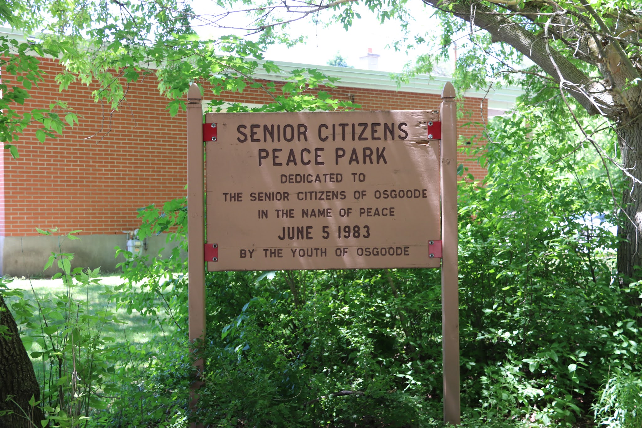 Memorials in Ottawa Senior Citizens Peace Park, Osgoode