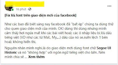 Cách sửa lỗi font Facebook giao diện mới trên Windows 10 không cần extension javascript css