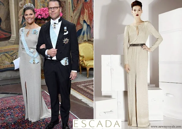 Crown Princess Victoria wore Escada gala gown