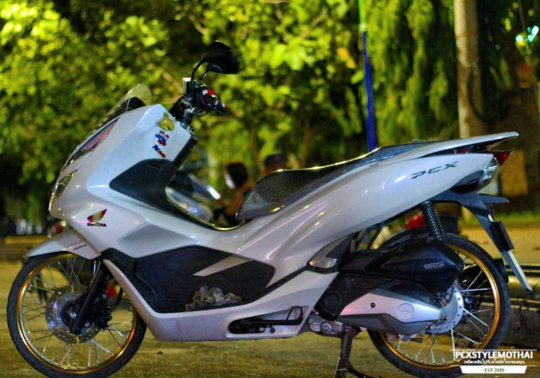 Modifikasi Pcx Warna Putih Original, Polos, Metalik, Mutiara Doff Dll