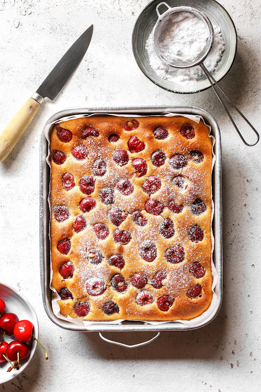 Cherry yogurt cake