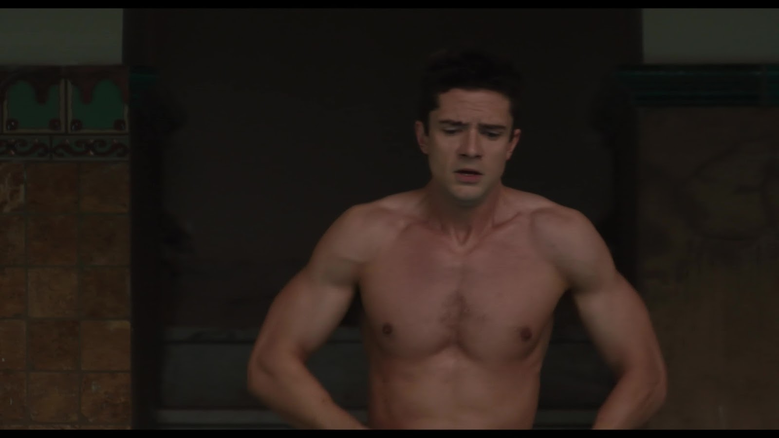 ausCAPS: Topher Grace shirtless in Delirium