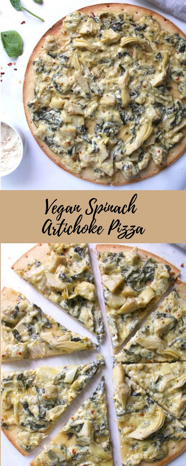 Vegan Spinach Artichoke Pizza Vegan Spinach Artichoke Pizza