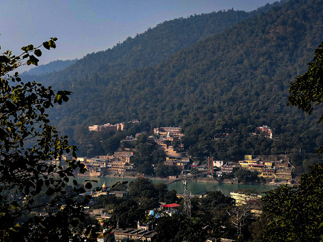 Laxman Jhoola and River Ganges amidst the montains