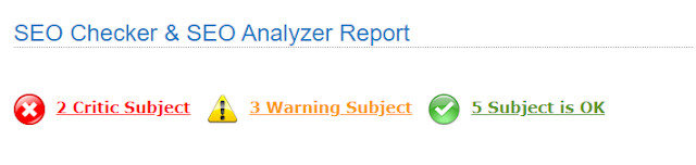 seo checker and seo analyzer report