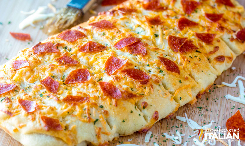 Cheesy Pepperoni Pizza Breadsticks