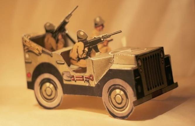 PAPERMAU: 1940`s Military Jeep Paper Model - by Le Hedan - via Agence Eureka