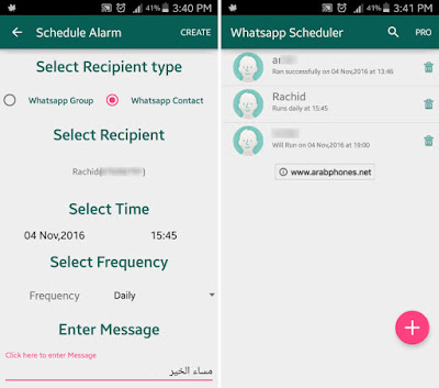 Schedule WhatsApp messages and send them automatically at a specific time for Android