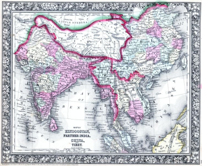 Old Map Of India