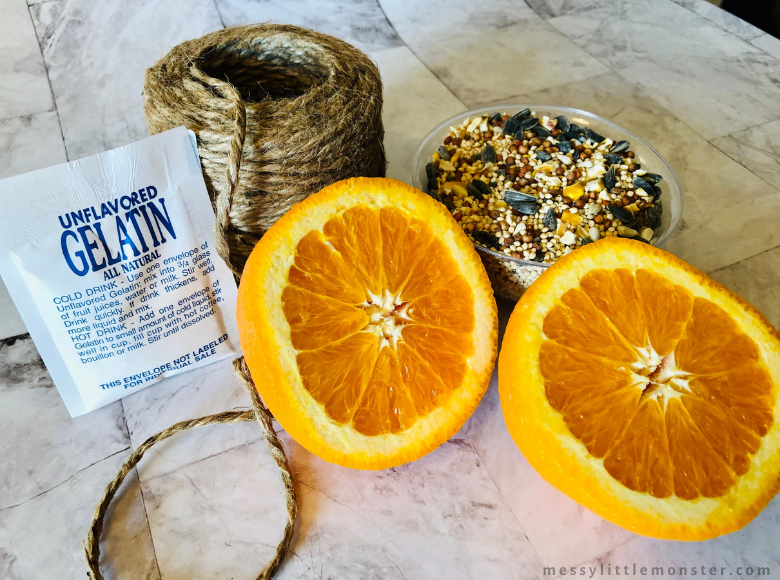 Homemade Orange Bird Feeder Messy Little Monster