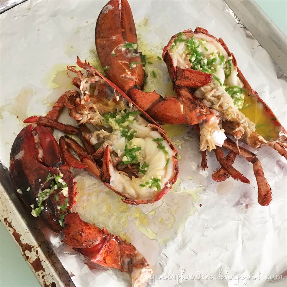 GoodyFoodies Recipe OvenGrilled Lobster with Herb Garlic Butter