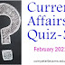 February Current Affairs Quiz-3 (#currentAffairs)(#compete4exams)(#eduvictors)
