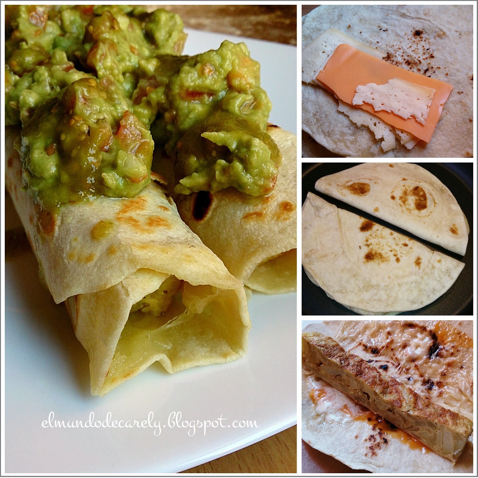 El mundo de Carely Burritos de tortilla de patata