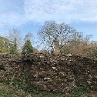 View over remains of Malcolm Canmore's Tower wall towards Dunfermline Abbey.  Photo by Kevin Nosferatu for the Skulferatu Project