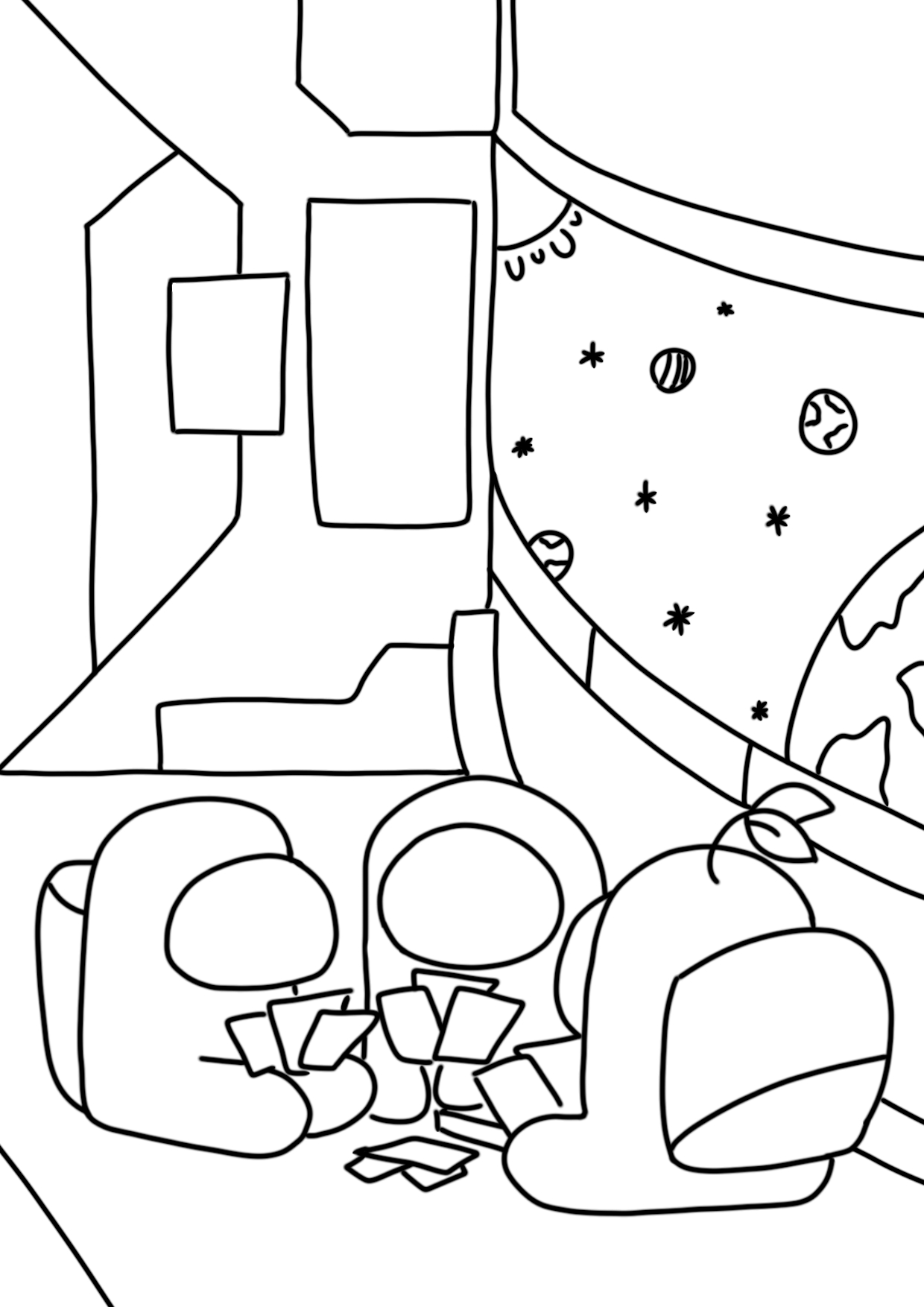 among us draw