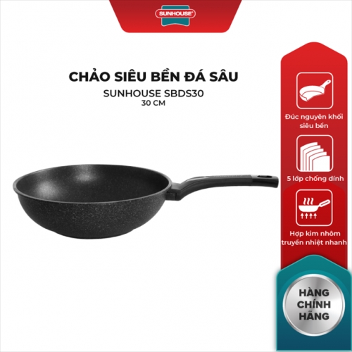 Chảo Siêu Bền Đá Sâu Sunhouse SBDS30