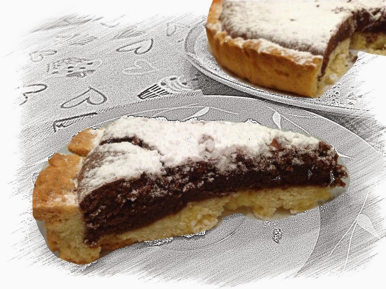 crostata ripiena al cioccolato