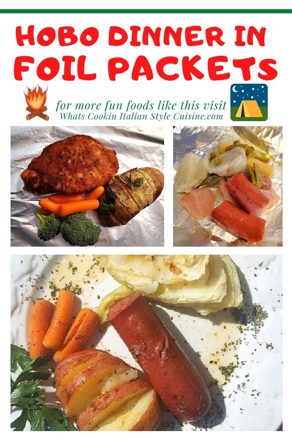 Hobo Dinner in Foil Packets What's Cookin' Italian Style Cuisine