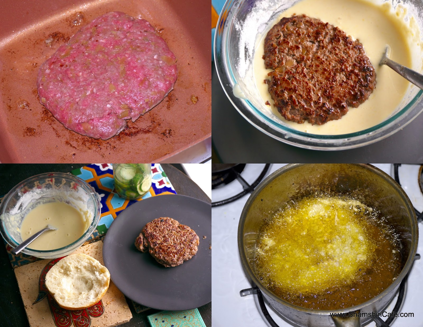Tempura fried burger