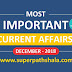 Most Important December 2018 Current Affairs for SSC Railway Banking