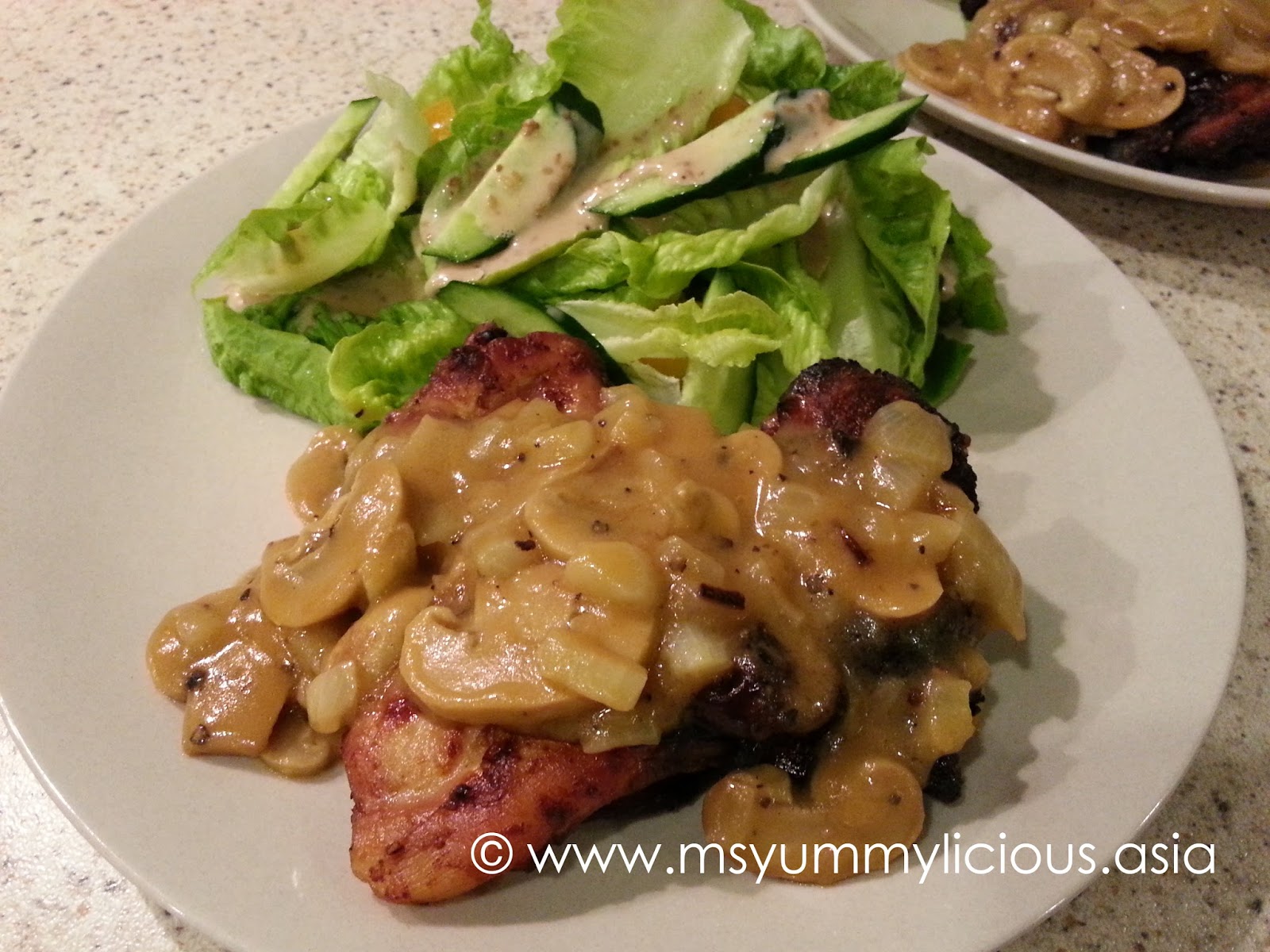 Grilled Chicken with Mushroom Black Pepper Sauce Yummylicious + Baby