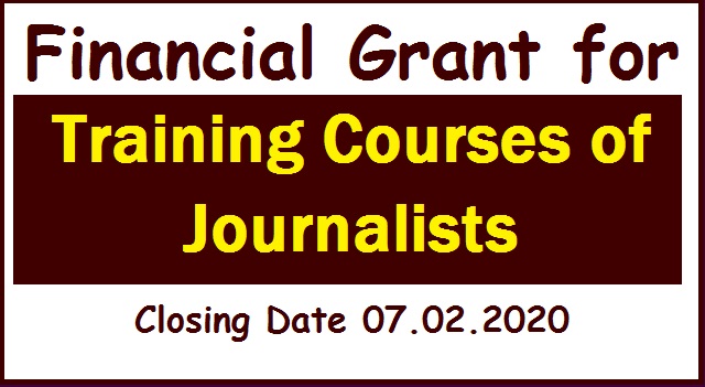 Financial Grant for Training Courses of Journalists