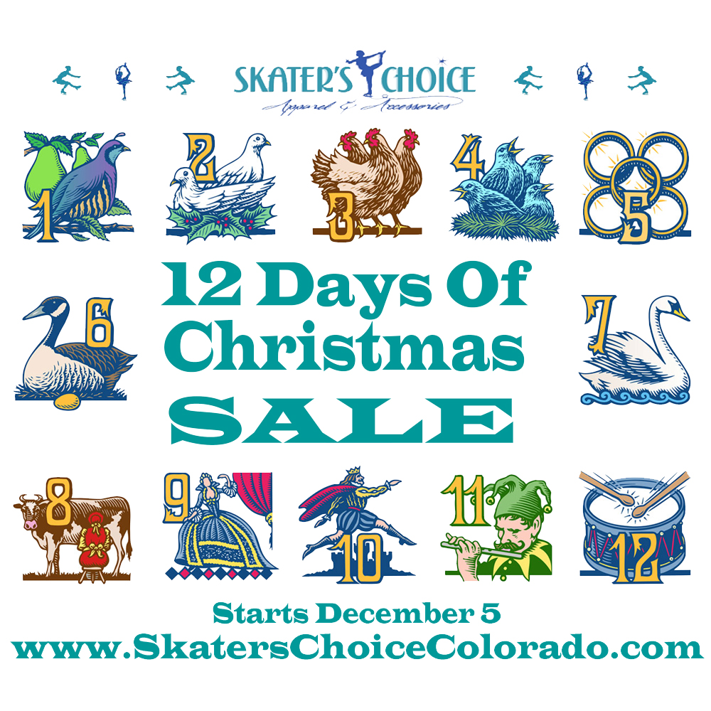 Skater's Choice 12 Days Of Christmas Figure Skating Gifts Sale Start Dec 5th
